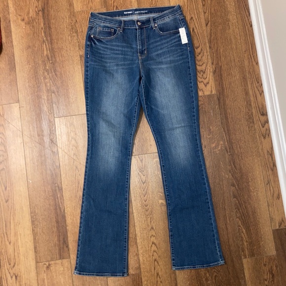 nwt OLD NAVY Curvy Profile BOOT CUT Mid Rise STRETCH Jeans Women's sz 12 TALL - Picture 2 of 14